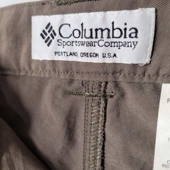 Columbia Women's Hiking Pants (S Long) Olive-Brown Pockets Zip-Off Legs - Picture 7 of 8